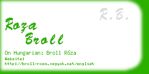 roza broll business card