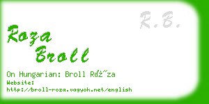 roza broll business card
